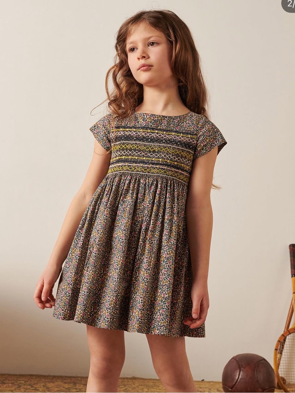 Bonpoint Smocked Dress, Floral Liberty Print - Size 10Y (Gently Used)